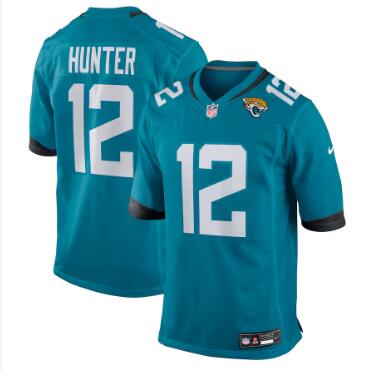 Men's Nike Travis Hunter Teal Jacksonville Jaguars 2025 NFL Draft First Round Pick Game Jersey