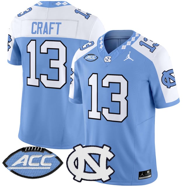 Men's North Carolina Tar Heels 2025 Vapor Limited Jersey #13 Tylee Craft