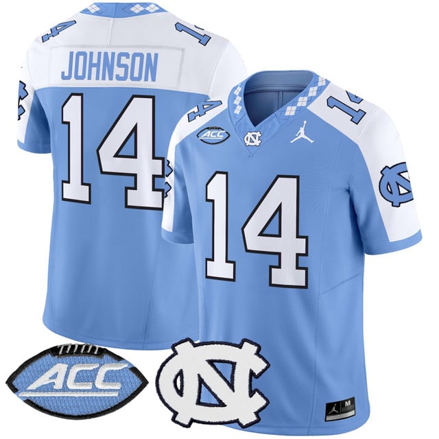 Men's North Carolina Tar Heels 2025 Vapor Limited Jersey #14 Max Johnson