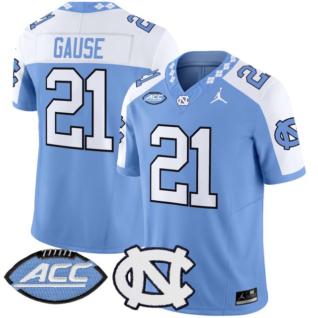 Men's North Carolina Tar Heels 2025 Vapor Limited Jersey #21 Davion Gause