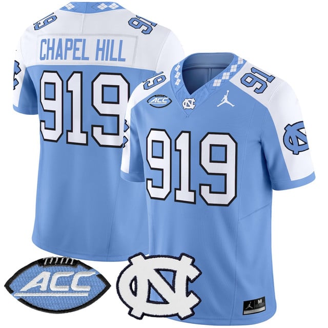 Men's North Carolina Tar Heels 2025 Vapor Limited Jersey #919 Chapel Hill