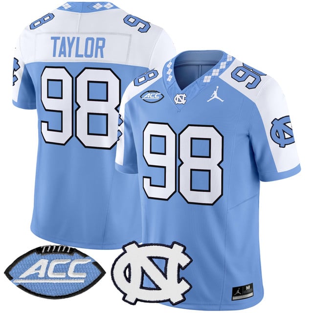 Men's North Carolina Tar Heels 2025 Vapor Limited Jersey #98 Lawrence Taylor