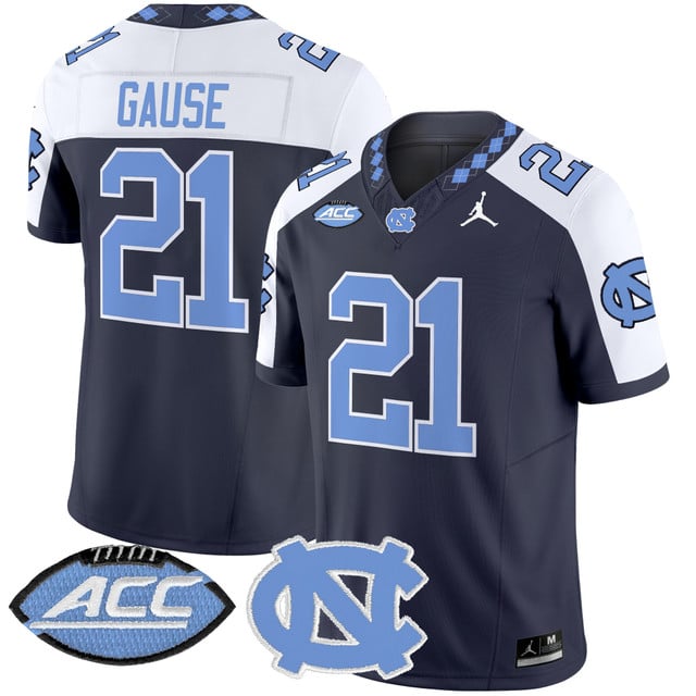 Men's North Carolina Tar Heels 2025 Vapor Limited Jersey alternate #21 Davion Gause