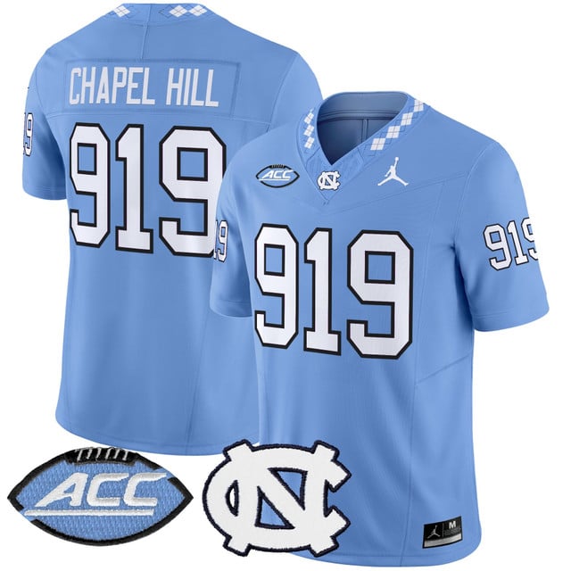 Men's North Carolina Tar Heels 2025 Vapor Limited Jersey blue #919 Chapel Hill