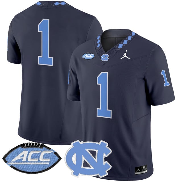 Men's North Carolina Tar Heels 2025 Vapor Limited Jersey navy #1
