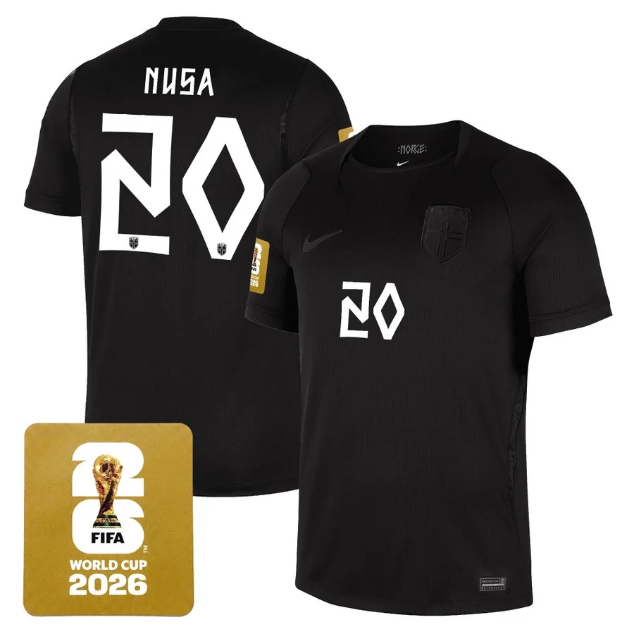 Men's Norway 2026 World Cup National Team Jersey #20 ANTONIO NUSA
