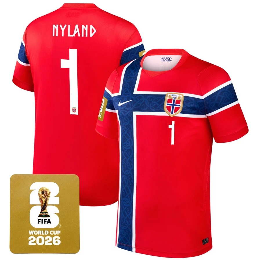Men's Norway 2026 World Cup National Team Jersey RED #1 ORJAN NYLAND