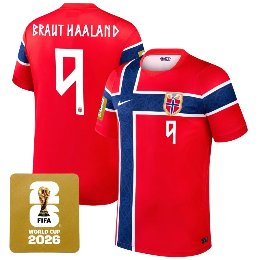 Men's Norway 2026 World Cup National Team Jersey RED #9 ERLING HAALAND