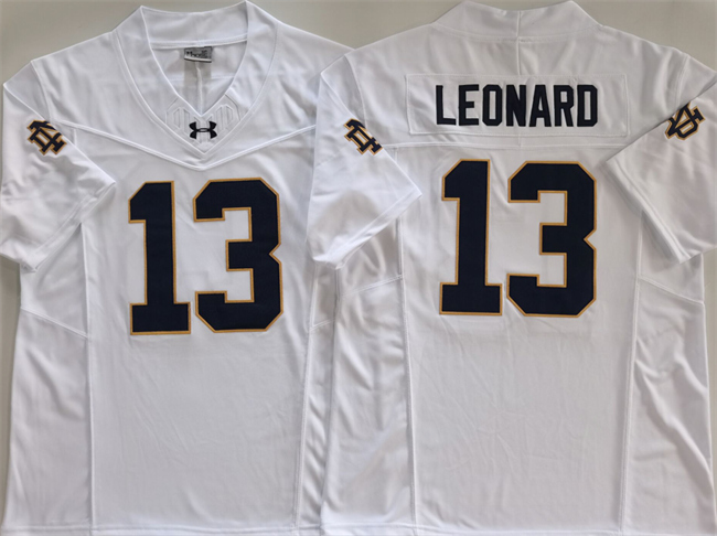 Men's Notre Dame Fighting Irish #13 Riley Leonard White 2024 F.U.S.E. Limited Stitched Jersey