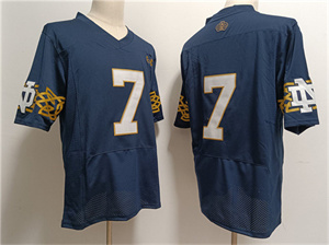 Men's Notre Dame Fighting Irish #7 Audric Estim?? Navy Limited Stitched Jersey