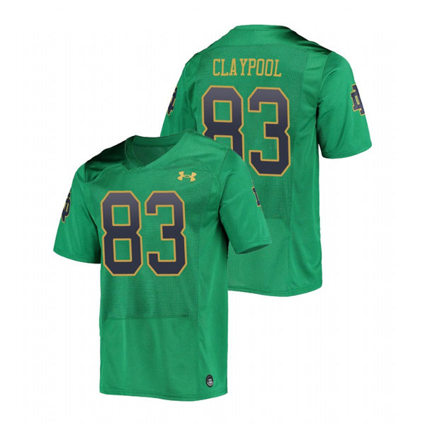 Men's Notre Dame Fighting Irish #83 Chase Claypool Green Alternate Under Armour Stitched College Football Jersey