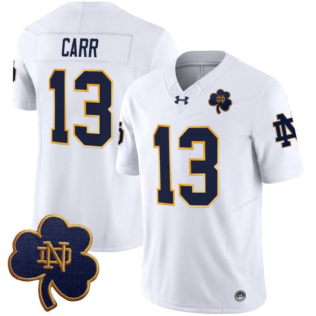 Men's Notre Dame Fighting Irish 2025 Vapor Limited Jersey V3 #13 CJ Carr