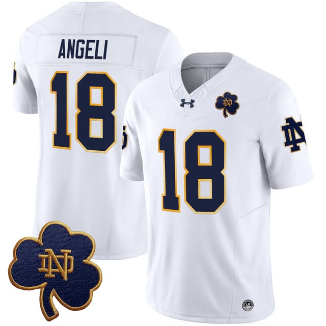 Men's Notre Dame Fighting Irish 2025 Vapor Limited Jersey V3 #18 Steve Angeli