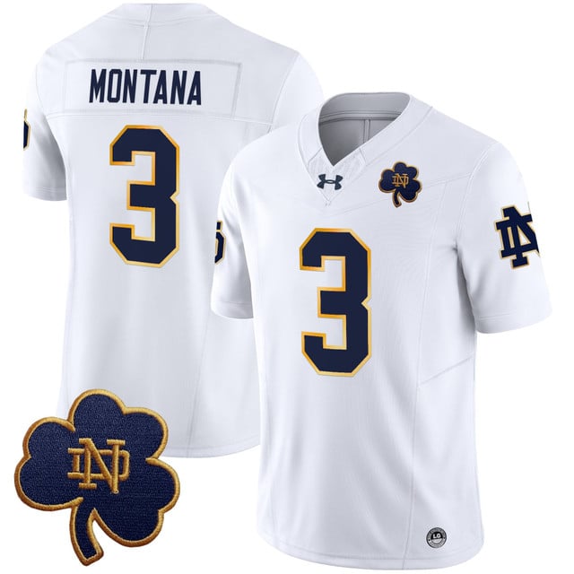 Men's Notre Dame Fighting Irish 2025 Vapor Limited Jersey V3 #3 Joe Montana
