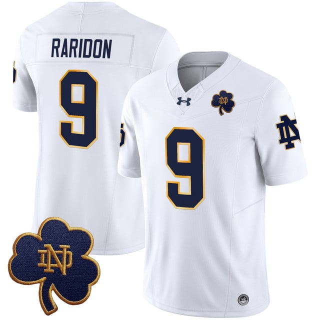 Men's Notre Dame Fighting Irish 2025 Vapor Limited Jersey V3 #9 Eli Raridon