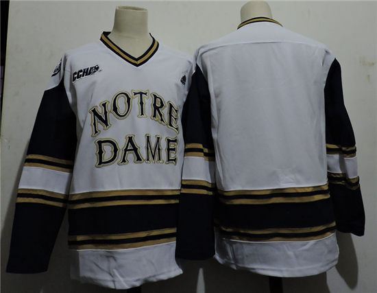 Men's Notre Dame Fighting Irish Bauer 90鈥檚 Adidas White NCAA Hockey Jersey