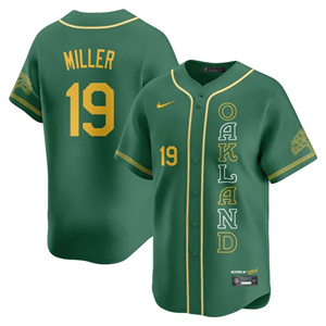 Men's Oakland Athletics City Connect Concept Jersey - All Stitched Mason Miller - 19