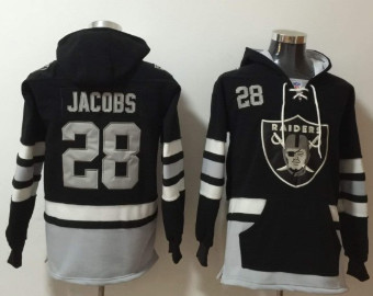 Men's Oakland Raiders #28 Josh Jacobs Hoodie