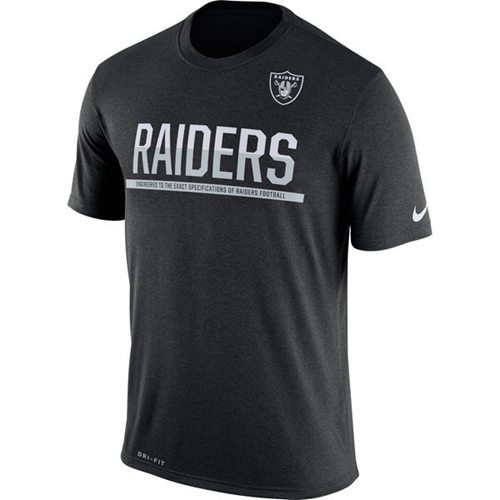 Men's Oakland Raiders Nike Practice Legend Performance T-Shirt Black