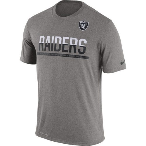 Men's Oakland Raiders Nike Practice Legend Performance T-Shirt Grey
