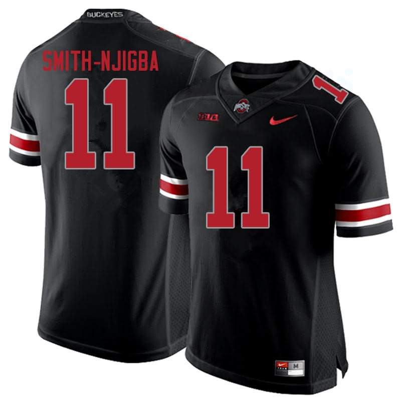 Men's Ohio State Buckeyes #11 Jaxon Smith-Njigba Blackout Nike College Football Jersey