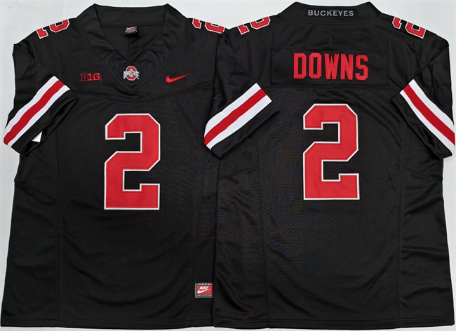 Men's Ohio State Buckeyes #2 Caleb Downs Black 2025 F.U.S.E. Limited Stitched Jersey