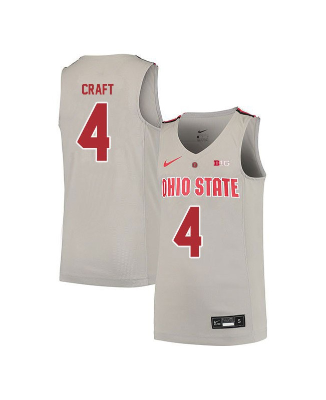 Men's Ohio State Buckeyes #4 Aaron Craft Nike Grey 2020 College Basketball Jersey
