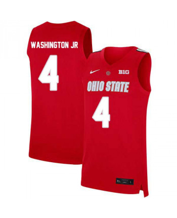 Men's Ohio State Buckeyes #4 Duane Washington Jr. Nike Scarlet 2020 College Basketball Jersey