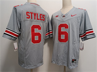 Men's Ohio State Buckeyes #6 Sonny Styles Grey FUSE College Football Jersey