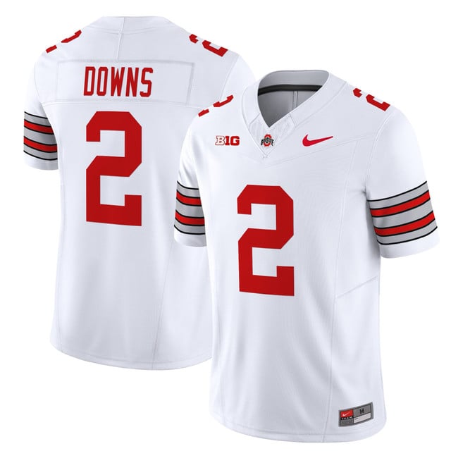 Men's Ohio State Buckeyes 'Heritage Stripe' 202526 Vapor Limited Jersey #2 Caleb Downs