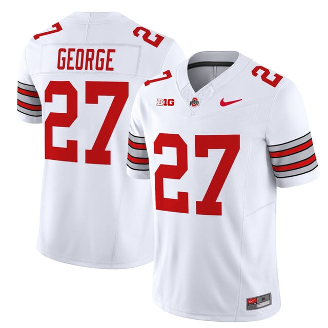 Men's Ohio State Buckeyes 'Heritage Stripe' 202526 Vapor Limited Jersey #27 Eddie George