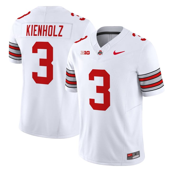 Men's Ohio State Buckeyes 'Heritage Stripe' 202526 Vapor Limited Jersey #3 Lincoln Kienholz