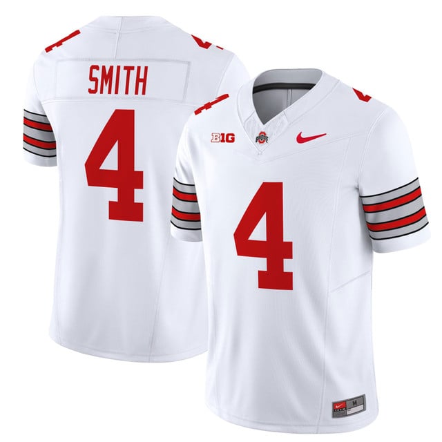 Men's Ohio State Buckeyes 'Heritage Stripe' 202526 Vapor Limited Jersey #4 Jeremiah Smith