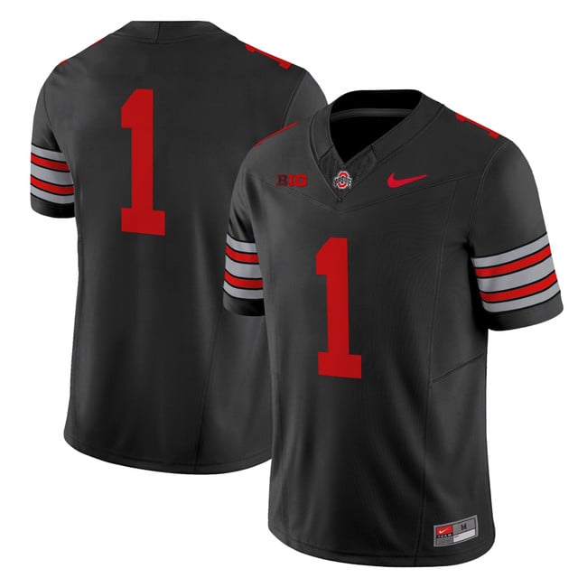 Men's Ohio State Buckeyes 'Heritage Stripe' 202526 Vapor Limited Jersey black #1