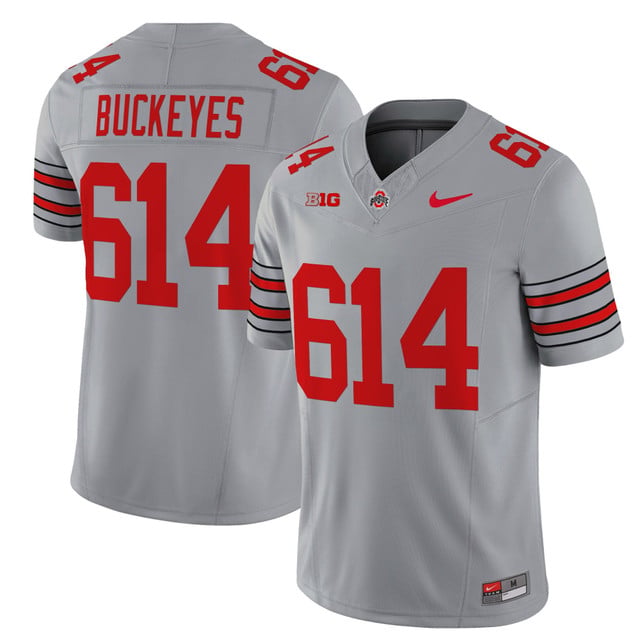 Men's Ohio State Buckeyes 'Heritage Stripe' 202526 Vapor Limited Jersey gray #614 Buckeyes