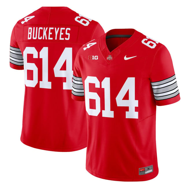 Men's Ohio State Buckeyes 'Heritage Stripe' 202526 Vapor Limited Jersey red #614 Buckeyes