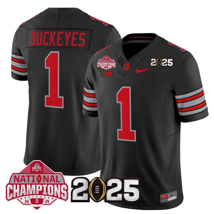 Men's Ohio State Buckeyes 2026 Tunnel Vision National Champions Patch Vapor Limited Jersey 1 Buckeyes