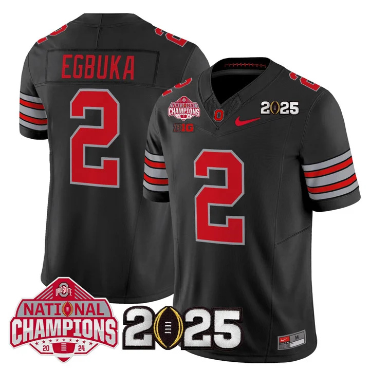 Men's Ohio State Buckeyes 2026 Tunnel Vision National Champions Patch Vapor Limited Jersey 2 Emeka Egbuka