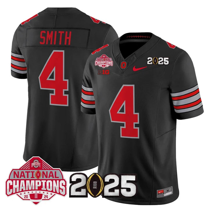 Men's Ohio State Buckeyes 2026 Tunnel Vision National Champions Patch Vapor Limited Jersey 4 Jeremiah Smith