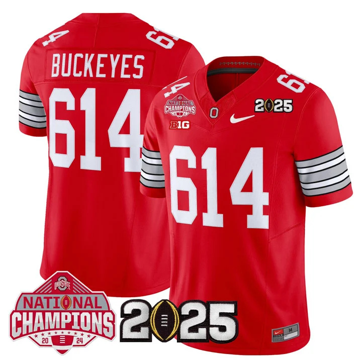 Men's Ohio State Buckeyes 2026 Tunnel Vision National Champions Patch Vapor Limited Jersey red 614 Buckeyes