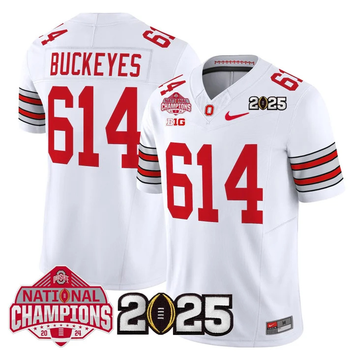 Men's Ohio State Buckeyes 2026 Tunnel Vision National Champions Patch Vapor Limited Jersey white 614 Buckeyes