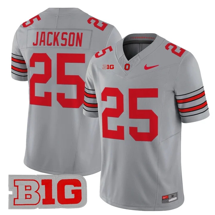 Men's Ohio State Buckeyes 2026 Tunnel Vision Vapor Limited Jersey GRAY #25 BO JACKSON