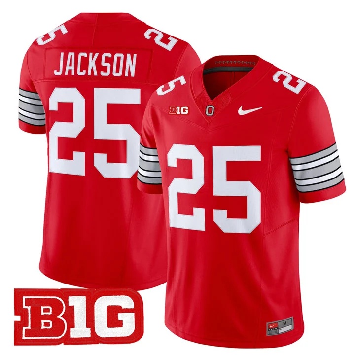 Men's Ohio State Buckeyes 2026 Tunnel Vision Vapor Limited Jersey RED #25 BO JACKSON
