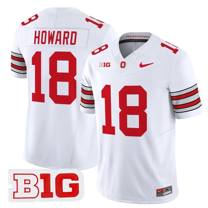 Men's Ohio State Buckeyes 2026 Tunnel Vision Vapor Limited Jersey WHITE #18 WILL HOWARD