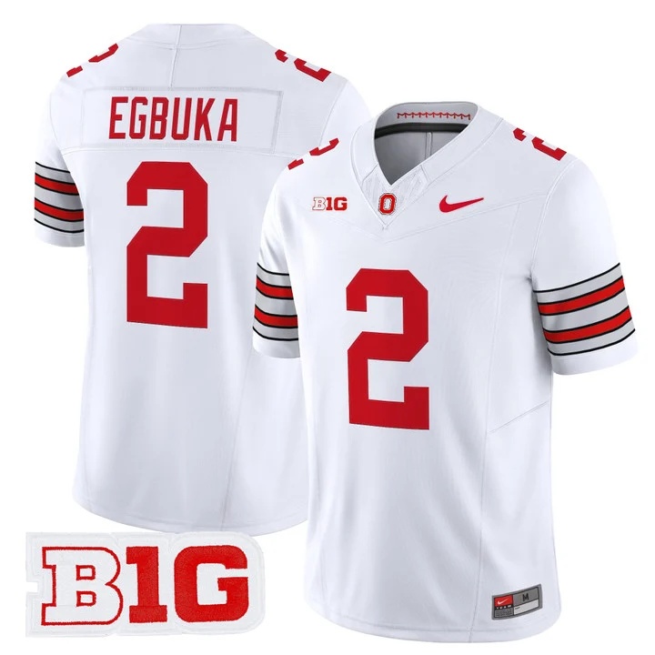 Men's Ohio State Buckeyes 2026 Tunnel Vision Vapor Limited Jersey WHITE #2 EMEKA EGBUKA