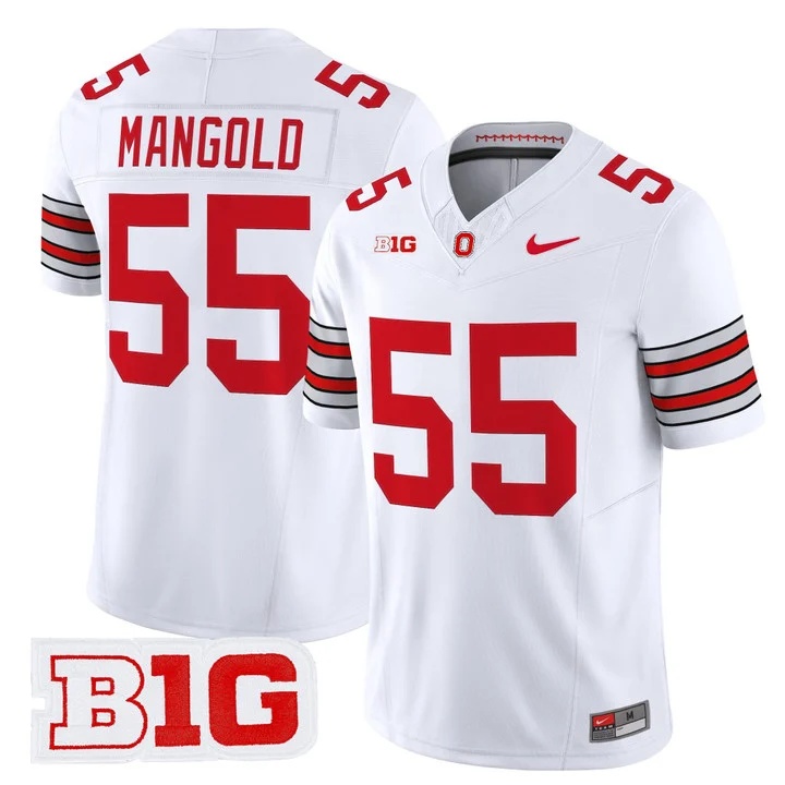 Men's Ohio State Buckeyes 2026 Tunnel Vision Vapor Limited Jersey WHITE #55 NICK MANGOLD