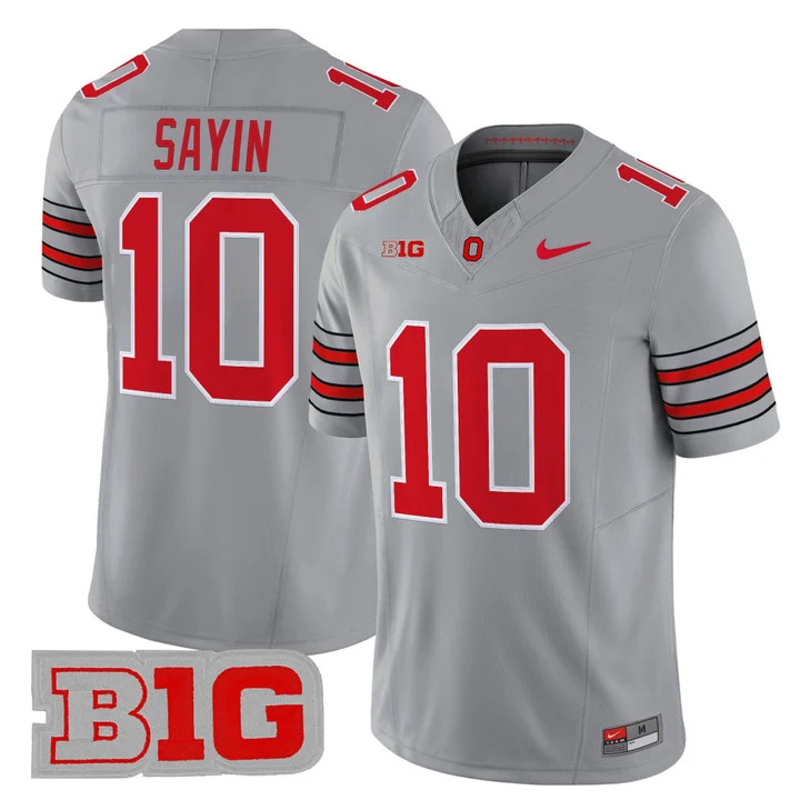 Men's Ohio State Buckeyes 2026 Tunnel Vision Vapor Limited Jersey gray 10 Julian Sayin