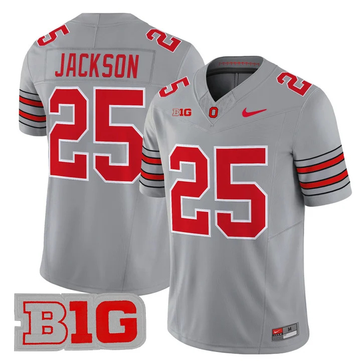 Men's Ohio State Buckeyes 2026 Tunnel Vision Vapor Limited Jersey gray 25 Bo Jackson