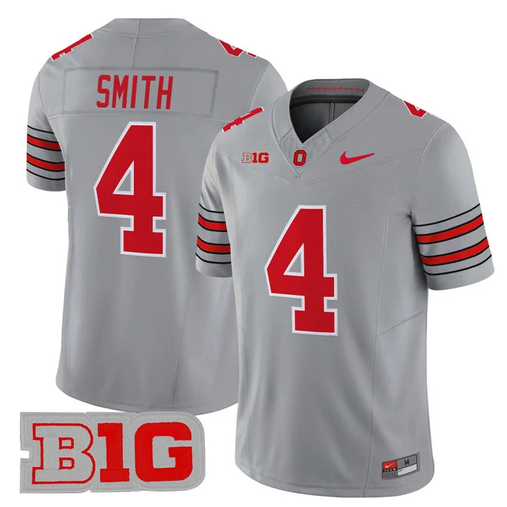 Men's Ohio State Buckeyes 2026 Tunnel Vision Vapor Limited Jersey gray 4 Jeremiah Smith