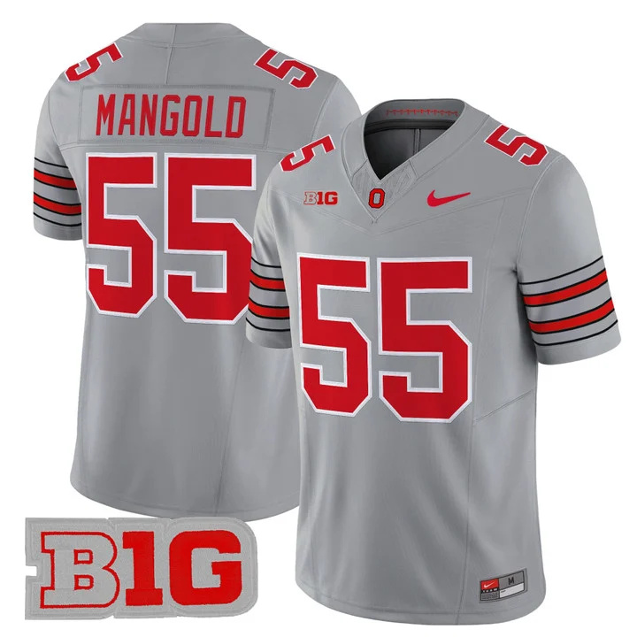 Men's Ohio State Buckeyes 2026 Tunnel Vision Vapor Limited Jersey gray 55 Nick Mangold